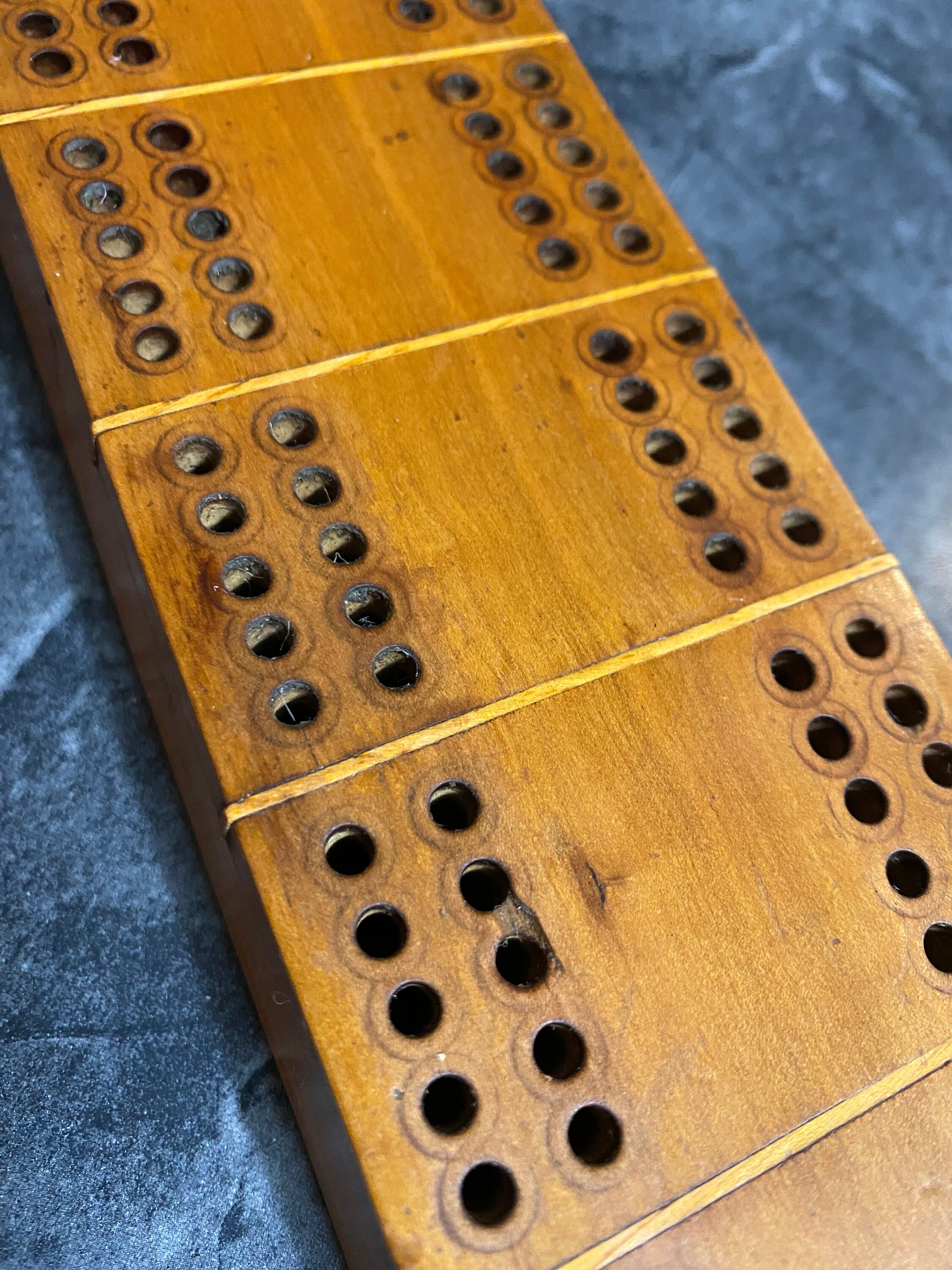 Vintage Primitive, Inlay Cribbage Board. - Etsy