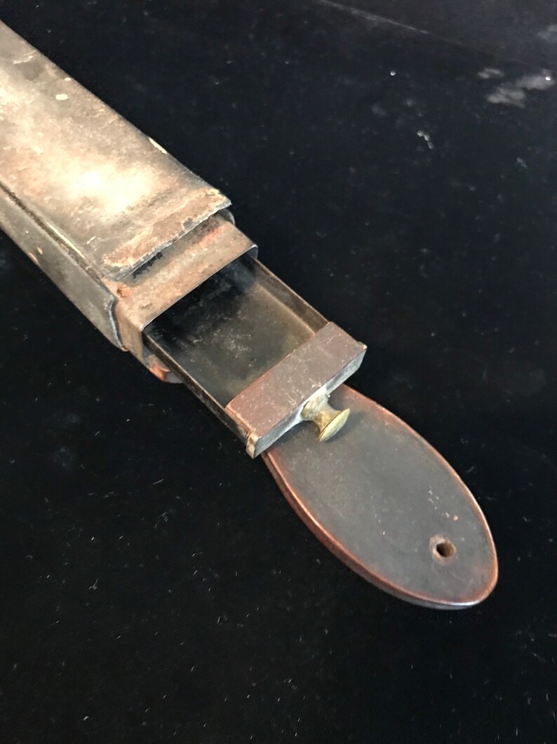 Antique straight edge razor sharpener with drawer and brass Etsy