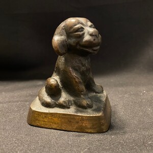 Antique Cast Iron Hubley Dog Puppy Paperweight - Etsy