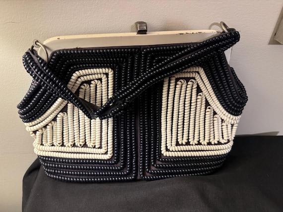 Vintage 1940s Telephone Cord Arm Bag Clutch Purse