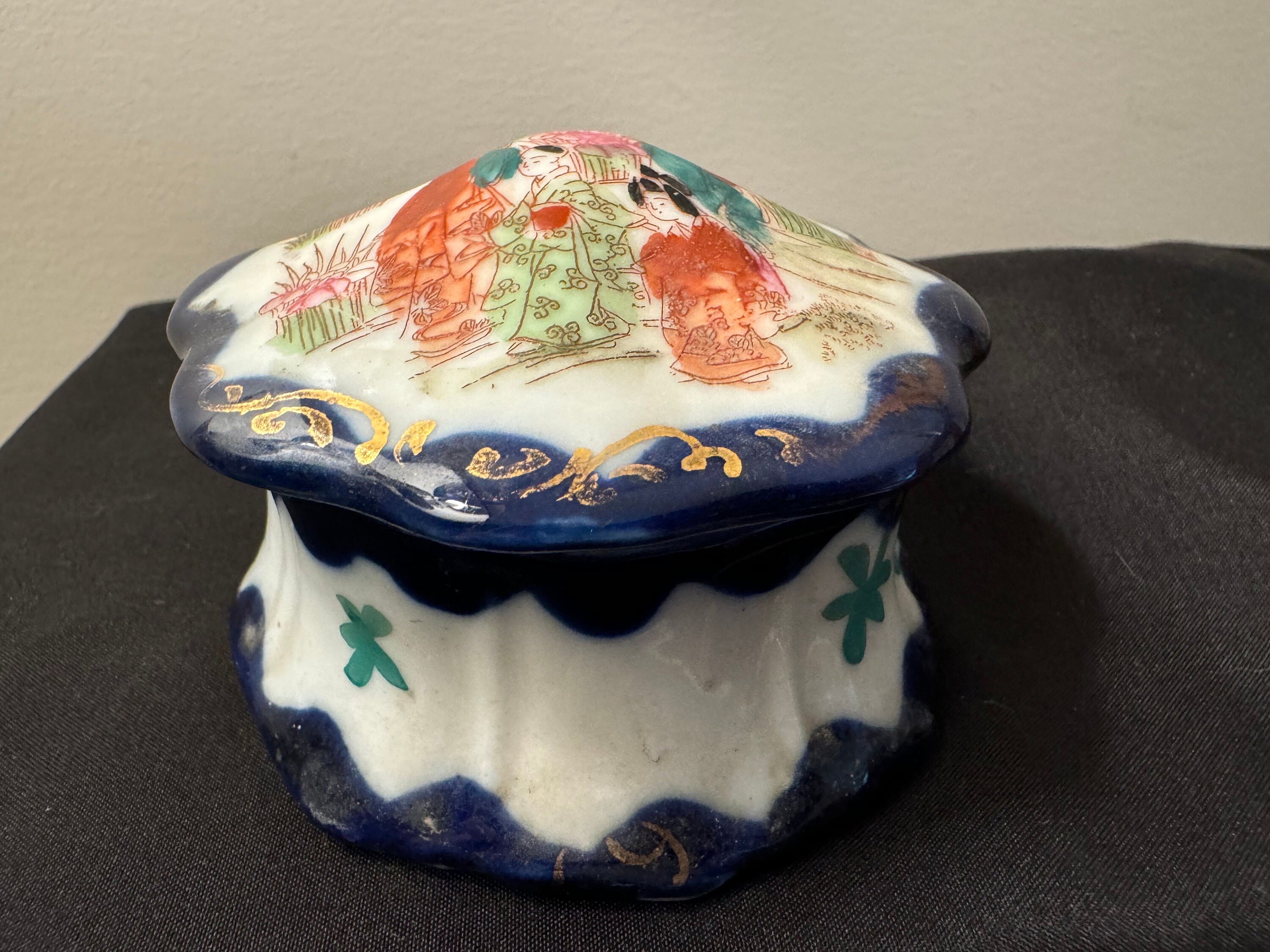 Vintage Oriental Geisha Girls Hand Painted Trinket Box - Etsy