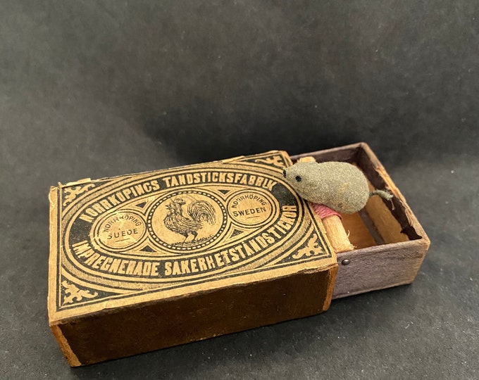 Antique 1880s Victorian Whimsical Novelty Matchbox With Mouse Etsy
