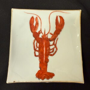 Vintage Porcelain Lobster Plates - Etsy