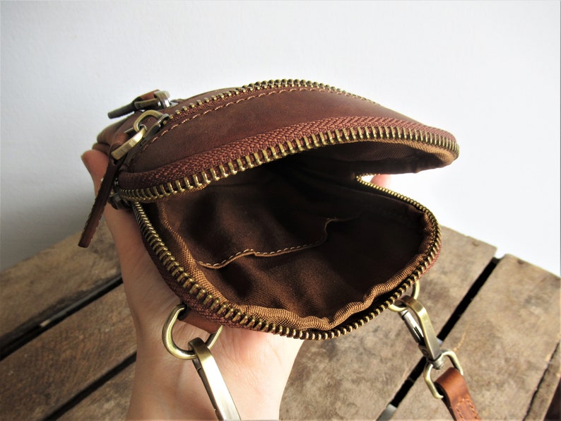 Handytasche aus Leder, Festivaltasche, Mini-Crossbody-Geldbörse Bild 5