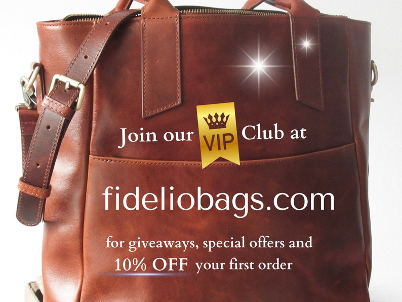 Large leather tote bag, laptop bag, large shoulder bag image 8