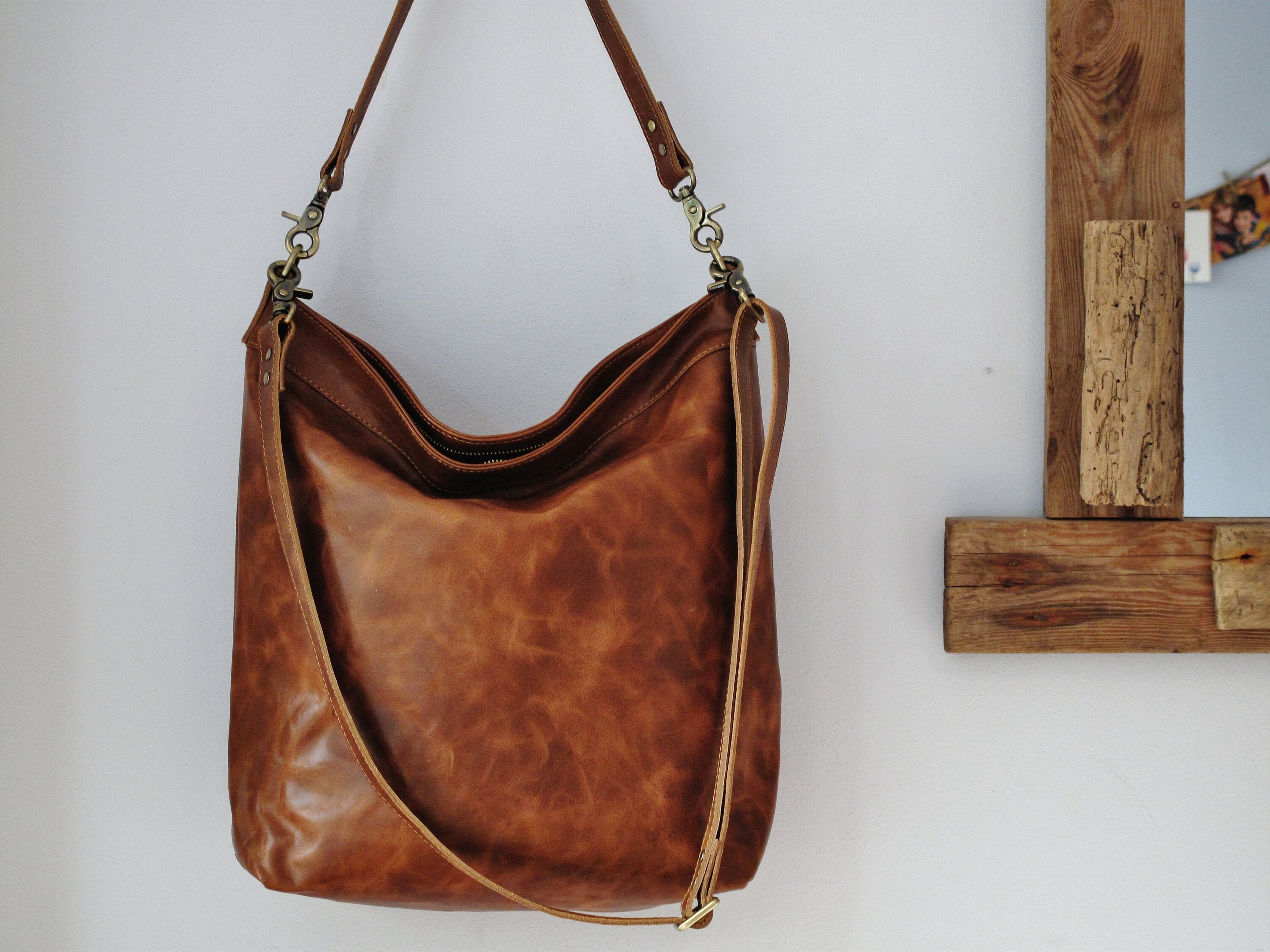 Soye Women Handbags Hobo Bags Shoulder Tote Large Capacity PU Leather Handbags (Tan)