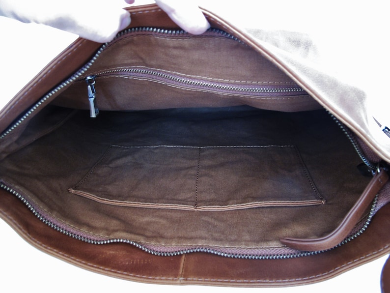 Tan leather shoulder bag, crossbody purse, tan handbag image 8