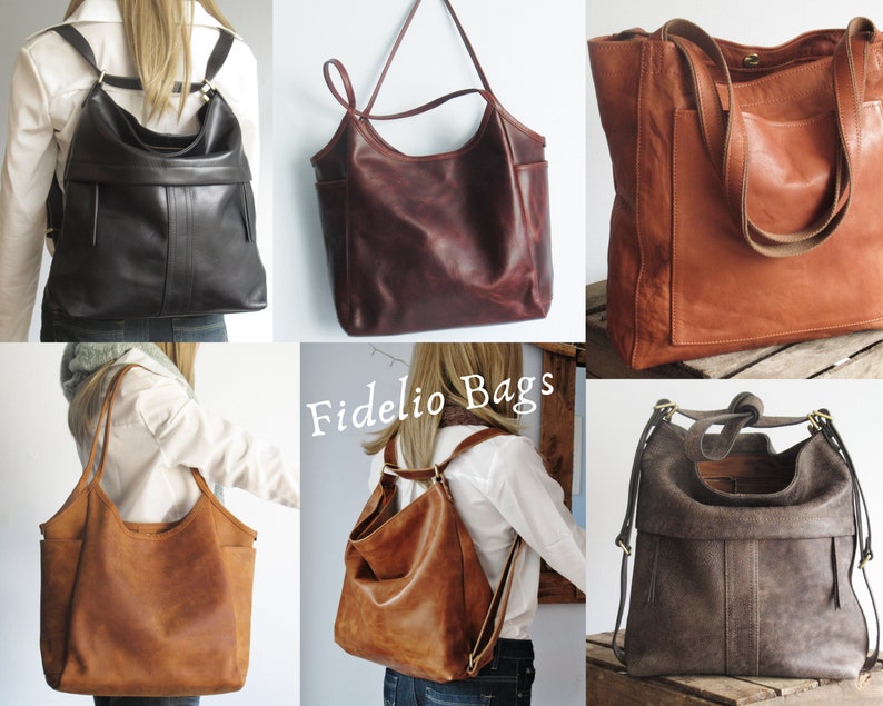 Leather Tote Bag Woman Camel Shoulder Bag Leather Purse Etsy UK