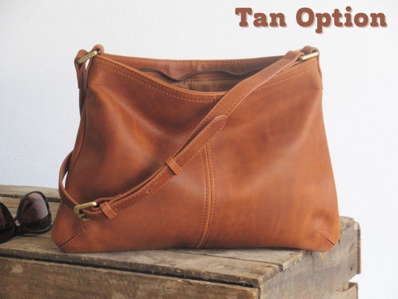leather zipper crossbody bag