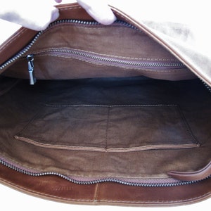 Camel leather convertible backpack, multifunctional bag, diaper shoulder bag image 9