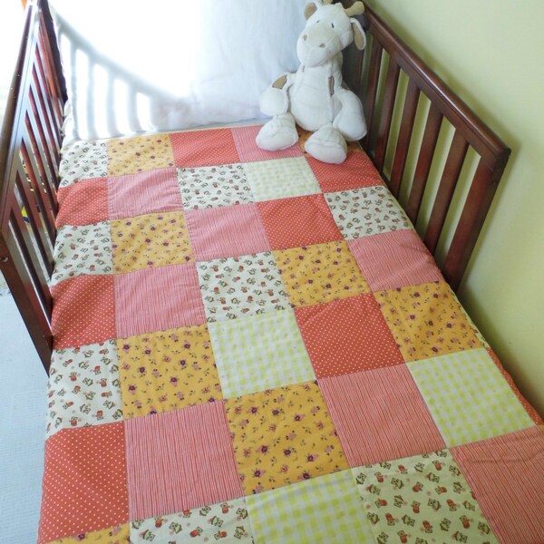 SALE. So Sunny Toddler Handmade Patchwork Quilt