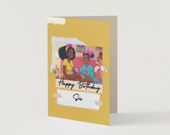 Happy Birthday Sis Folded E-Card