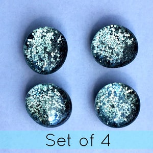 Silver Sparkle Magnets, Silver Glitter Magnets, Glittery Office Supplies, Silver Office Supplies, Silver Locker Supplies