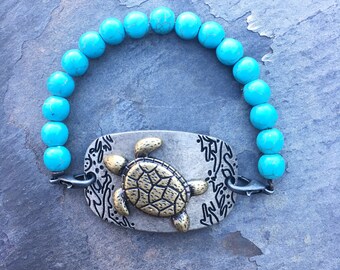 Turtle Charm Bracelet Charm Bracelet Turtle Bracelet | Etsy