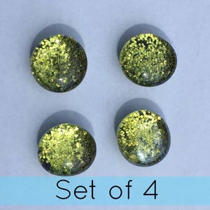 Yellow Sparkle Magnets - Yellow Glitter Magnets - Glittery Office Supplies - Yellow Office Supplies - Yellow Locker Supplies