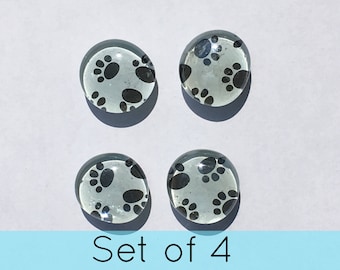 Paw print Magnets, Cat Lover Magnets, Dog Lover Magnets, Paw Print Office Supplies, Paw Print Locker Supplies