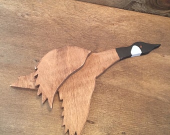 Goose Decoration - Canadian Goose Decor - Flying good Decoration - Wood Goose - Flying Goose - Rustic Decor - Cabin Decor - Bird Decor