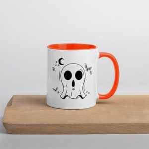 Left Handed Ghost Mug, Left Handed Halloween Mug, Cute Ghost Mug, Ghost Mug, image 3