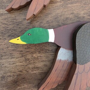 Mallard Duck Decoration, Mallard Duck Decor, Flying Duck Decoration, Wood Duck, Flying Mallard, Duck Hunter Gift, Duck Lover Gift image 3