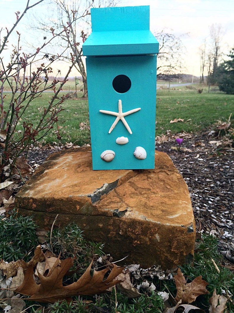Seashore Birdhouse Coastal Birdhouse Handmade Birdhouse Etsy