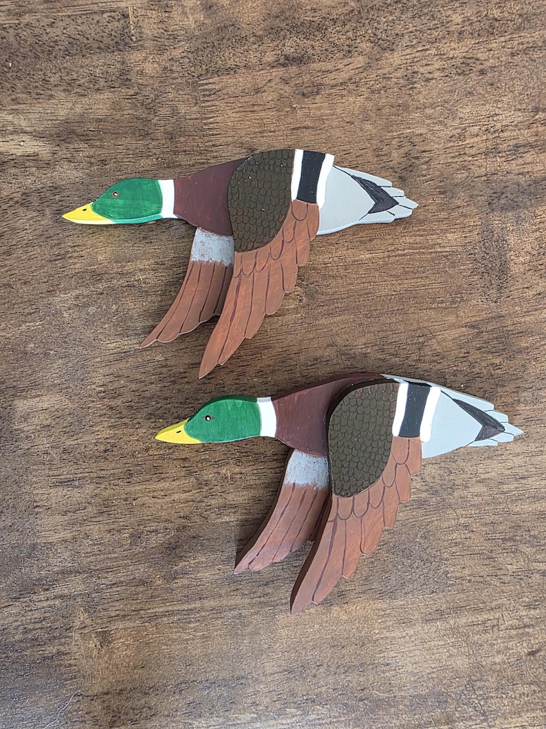 Mallard Duck Decoration, Mallard Duck Decor, Flying Duck Decoration, Wood Duck, Flying Mallard, Duck Hunter Gift, Duck Lover Gift image 1