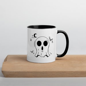 Left Handed Ghost Mug, Left Handed Halloween Mug, Cute Ghost Mug, Ghost Mug, image 1