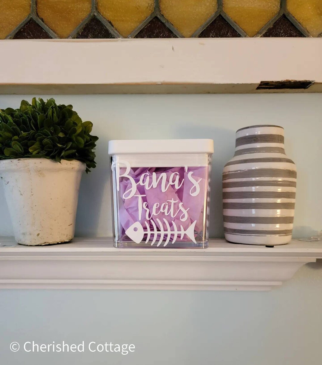 Airtight Cat Treat Container, Customized Cat Treat Container, Cat Treat