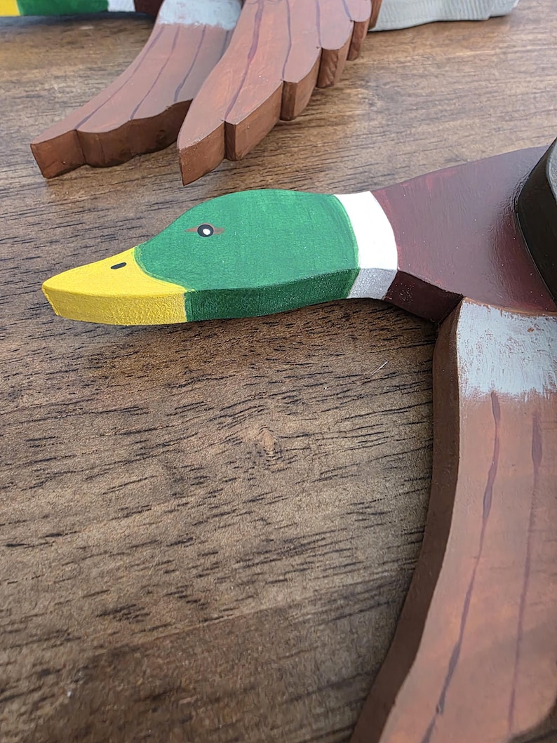 Mallard Duck Decoration, Mallard Duck Decor, Flying Duck Decoration, Wood Duck, Flying Mallard, Duck Hunter Gift, Duck Lover Gift image 2