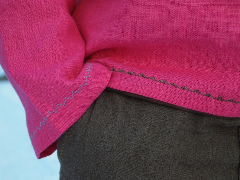 Pure linen men/'s shirt Altai rustic shirt embroidered ethnic shirt