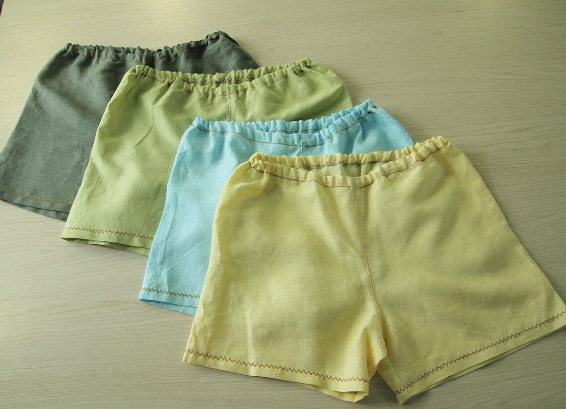 Mens Linen Boxer Shortshome Shorts Menshort Shorts for Etsy