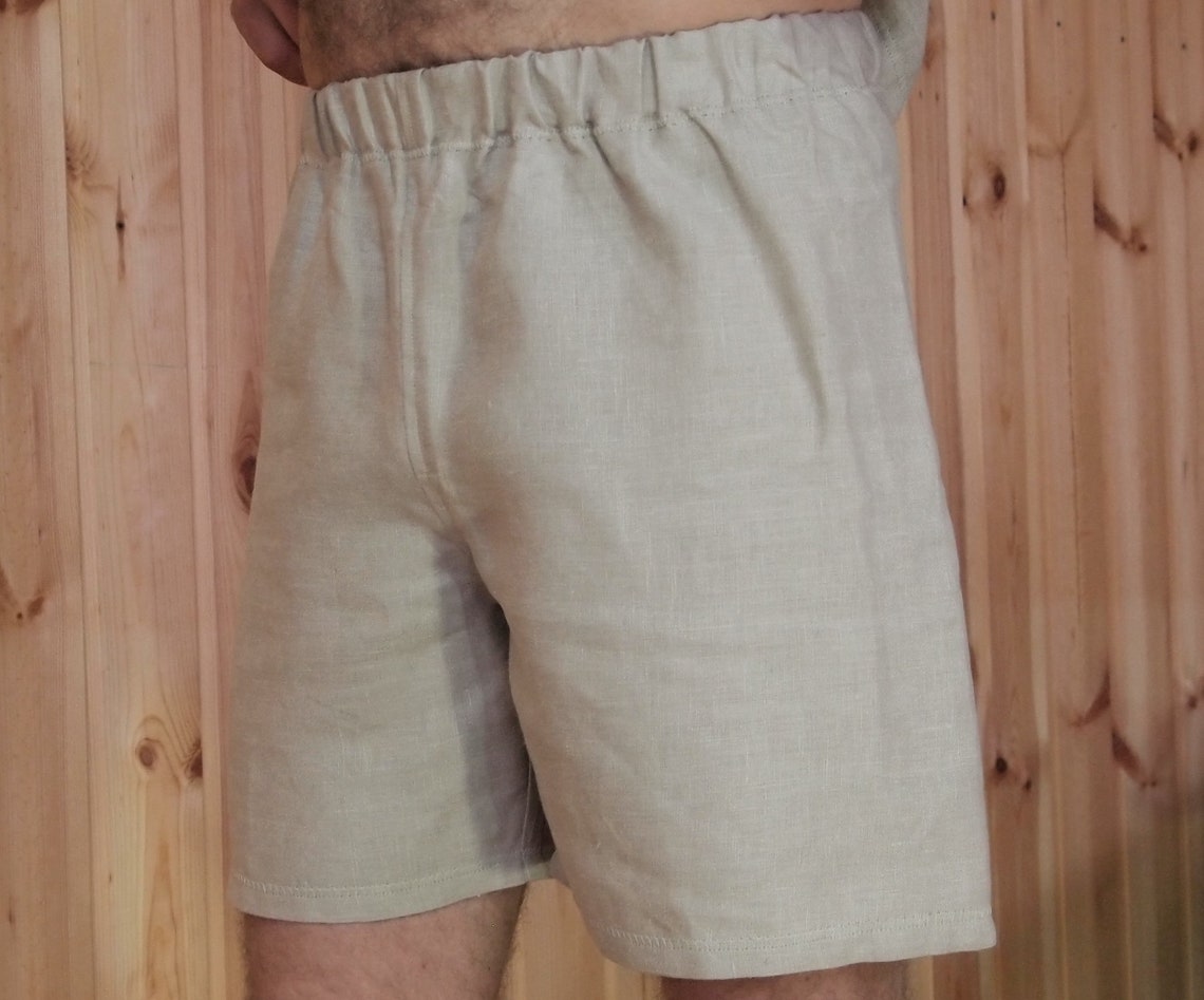 Mens linen boxer shortsshort shorts for menlinen Etsy