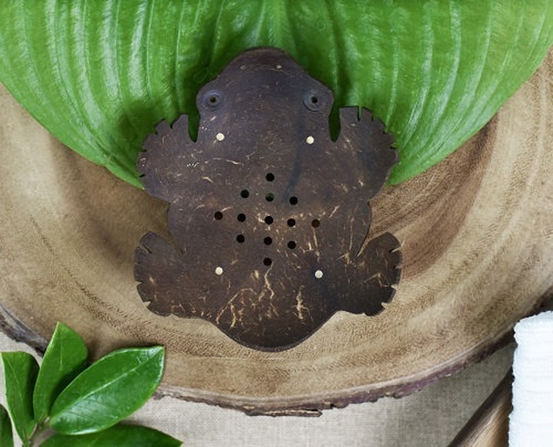 Soap Dish Frog Design Coconut Shell Thai Handicraft and Etsy