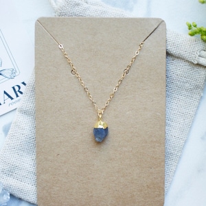 14k Gold Sapphire Necklace, September Birthstone, Birthday Gift, Birthstone Jewelry, Personalized Gift, Mothers Day Gift, Crystal Necklace
