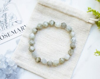 Pulsera de labradorita, labradorita, regalo para hombres, regalo para mujeres, regalo de graduación, mala energética, pulsera de cristal, pulsera de cuentas, mala yoga