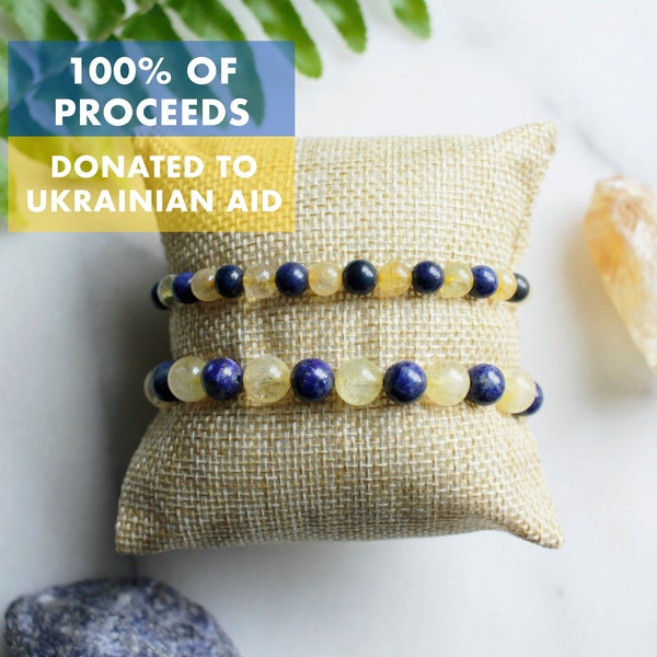 100% Proceeds to Ukraine, Support Ukraine, Ukraine Bracelet, Stand with Ukraine, Ukraine Donation Bracelet, Ukraine Flag Bracelet, Ukraine