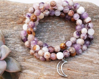 Mala Wrap Bracelet, Amethyst Mala Beads, Amethyst Jewelry, Mala, Women Jewelry, Yoga Jewelry, Unique Mala Beads, Bracelet, Mala Bracelet