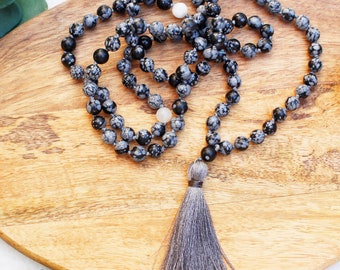 Beaded Necklace Yoga Necklace Jewelry Necklace Tassel Necklace Mala Beads Mala Necklace 108 Bead Mala Mens Mala Mens Necklace Gift For Him