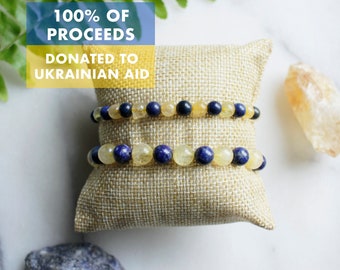 100% Proceeds to Ukraine, Support Ukraine, Ukraine Bracelet, Stand with Ukraine, Ukraine Donation Bracelet, Ukraine Flag Bracelet, Ukraine