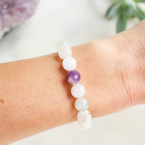 Bracelets / Jewelry / Mala Bracelet / Beaded Bracelet / Moonstone Mala / Yoga Bracelets / Moonstone / Moonstone Bracelet / Gemstone Bracelet