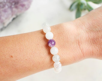 Armbänder / Schmuck / Mala Armband / Perlen Armband / Mondstein Mala / Yoga Armbänder / Mondstein / Mondstein Armband / Edelstein Armband