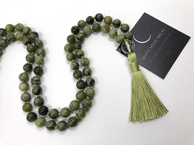Raw Crystal Necklace Crystal Necklace Mala Quartz Necklace Mala Beads Tassel Garland Mala Necklace Gift For Her Bridesmaid gift