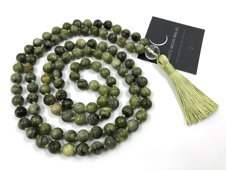 Raw Crystal Necklace Crystal Necklace Mala Quartz Necklace Mala Beads Tassel Garland Mala Necklace Gift For Her Bridesmaid gift