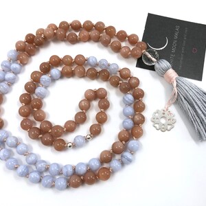 Raw Crystal Necklace Crystal Necklace Mala Quartz Necklace Mala Beads Tassel Garland Mala Necklace Gift For Her Bridesmaid gift