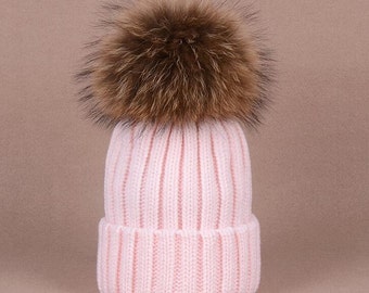 Red Longay Kids Baby Girl Boy Hairy Ball Keep Warm Winter Fur Ball Knitted Wool Hemming Hat Red Longay Kids Baby Girl Boy Hairy Ball Keep Warm Winter Fur Ball Knitted Wool Hemming Hat