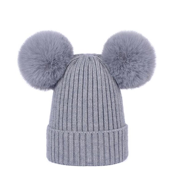 Two puff ball beanie Clearance