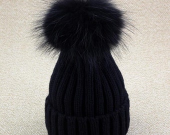 Fuzzy Ball Hat - Etsy