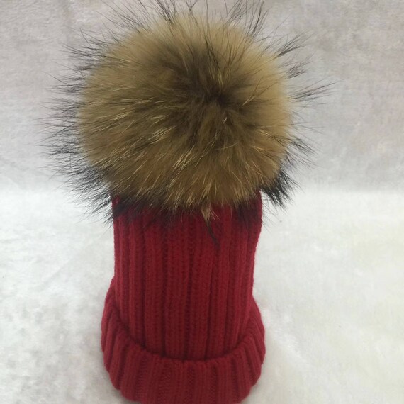 Real Furry Ball Beanies Custom for 