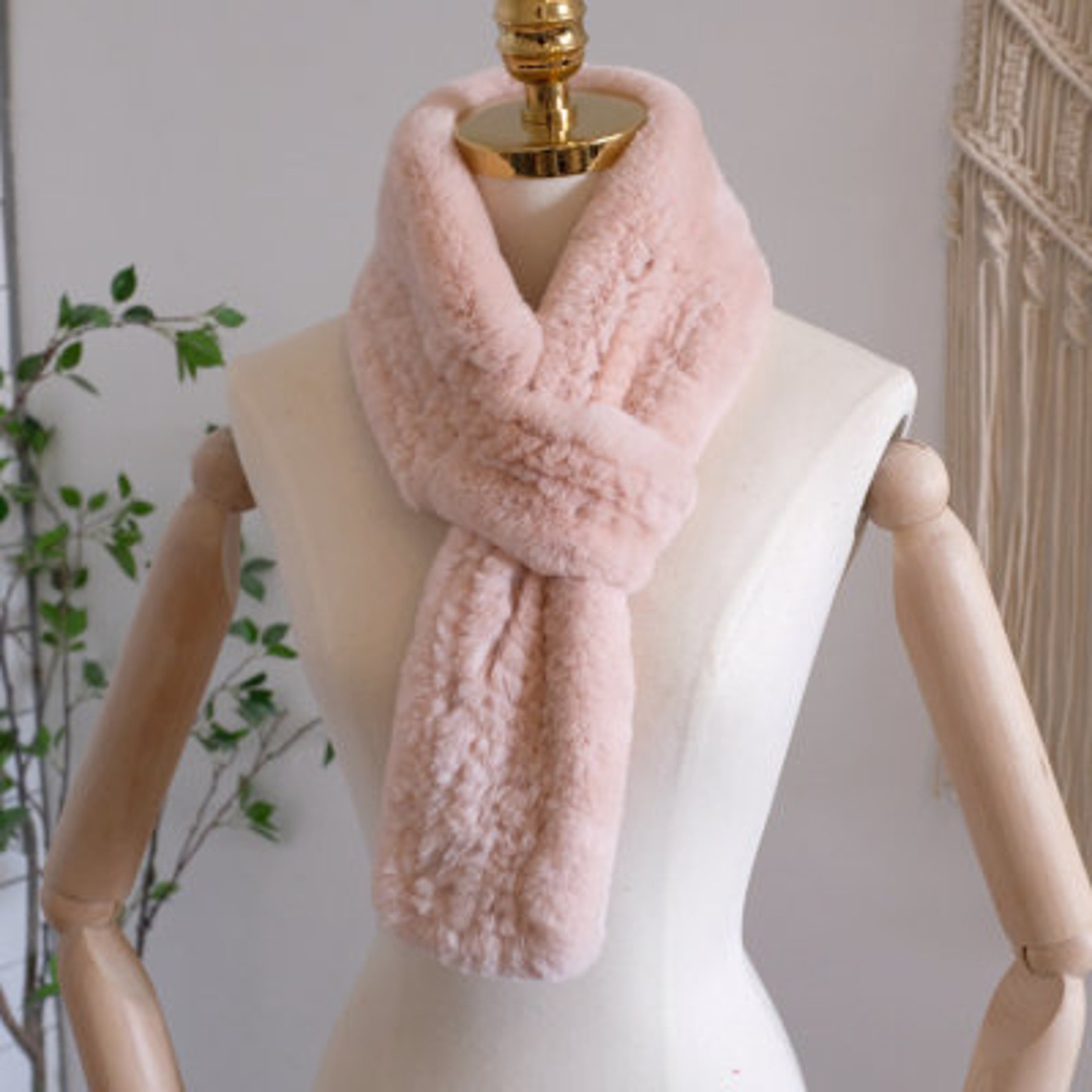 Large Rabbit Scarf Soft Puffy Fluffy Real Fur Scarf Etsy