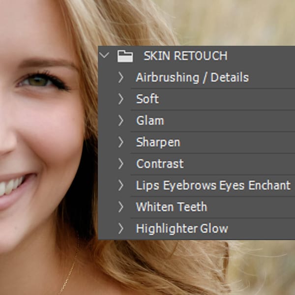 Ensemble d'actions Photoshop pour retouches de peau Ensemble de 8 actions Photoshop pour retouches de peau et retouches de photos pour une suppression parfaite des imperfections de la peau Photoshop