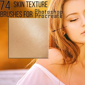 74 Pennelli per texture della pelle di Photoshop Procreate / Pennello lentiggini / Pennello per pelle / Pennello per pelle / Pennello per texture della pelle / Pennelli per dipingere la pelle